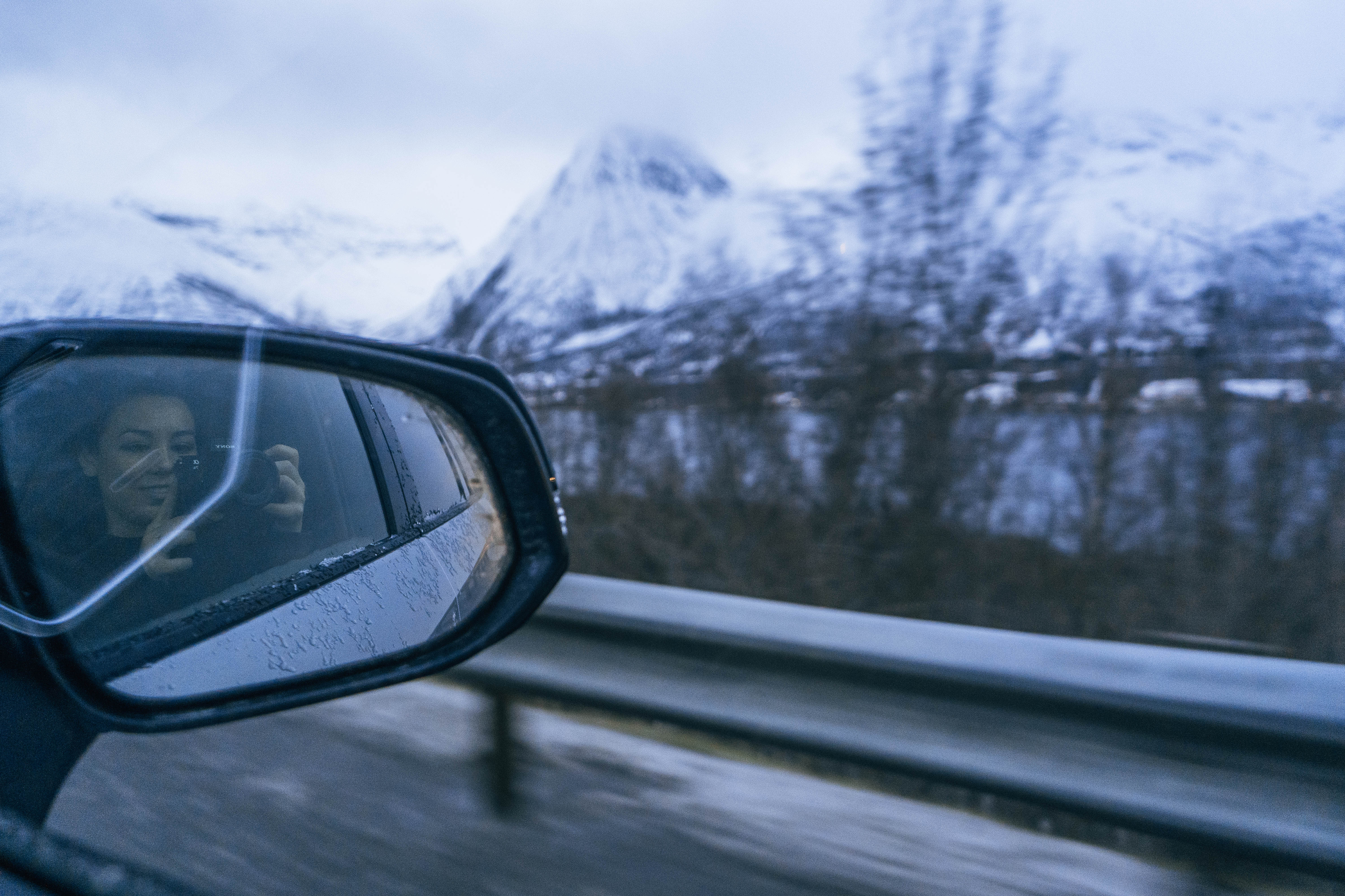 mountains lofoten norway road trip winter arctic