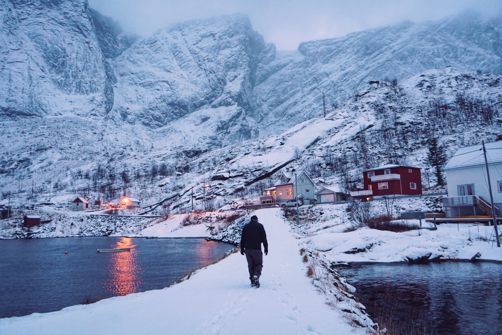 reine lofoten norway ice winter snow arctic circle