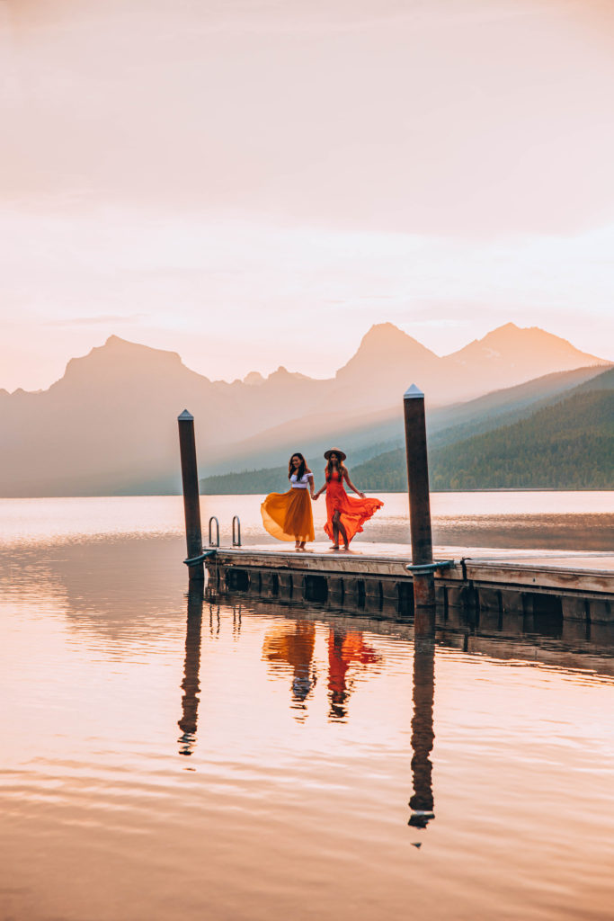 sunrise at lake mcdonald glacier national park