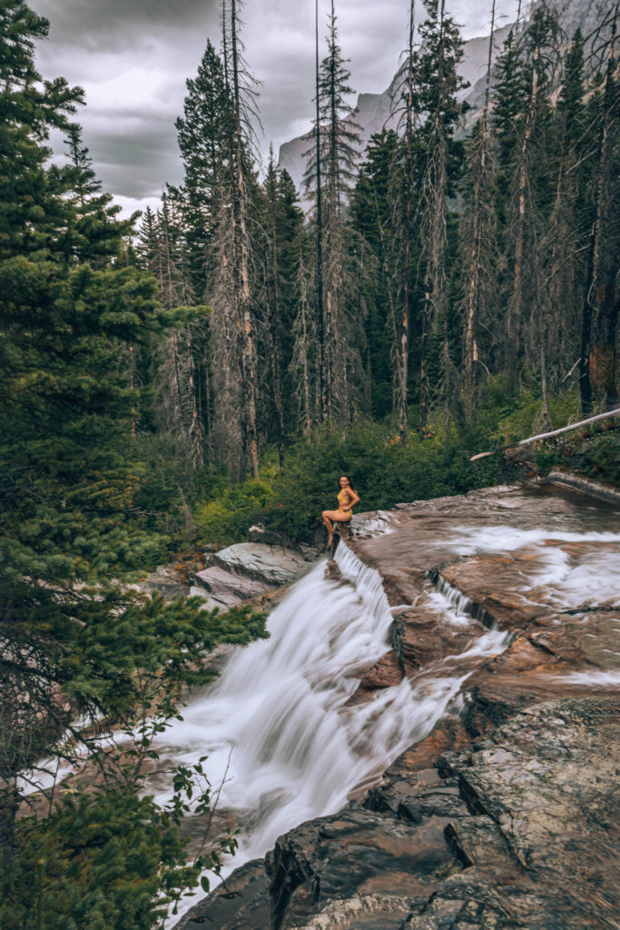 st marys falls glacier national park